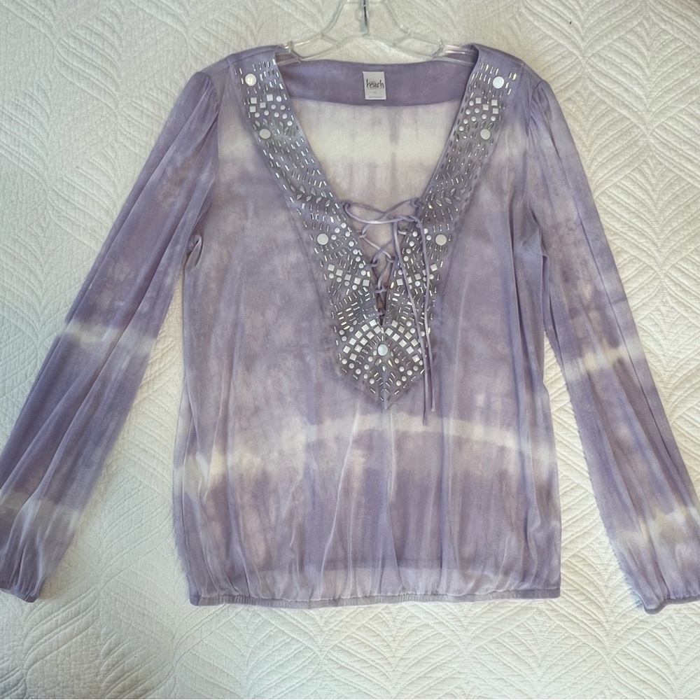 Beach Lavendar Sheer top